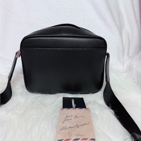 🔊‼️Karl Lagerfeld Black Bag with Cat and Sunglasses Motif - Picture 2 of 7